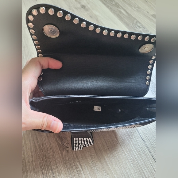 LIKE NEW EMBELLISHED MINI SADDLE BAG - Picture 3 of 4